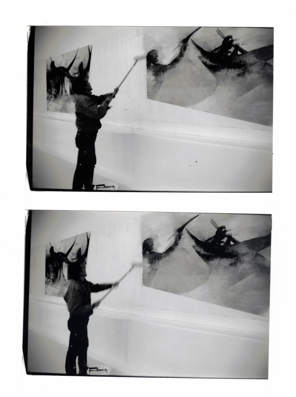 Übermalung des Wandbilds, Phase 3