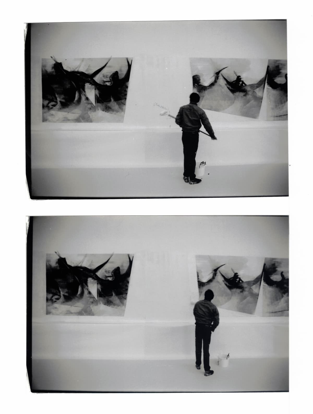 Übermalung des Wandbilds, Phase 4