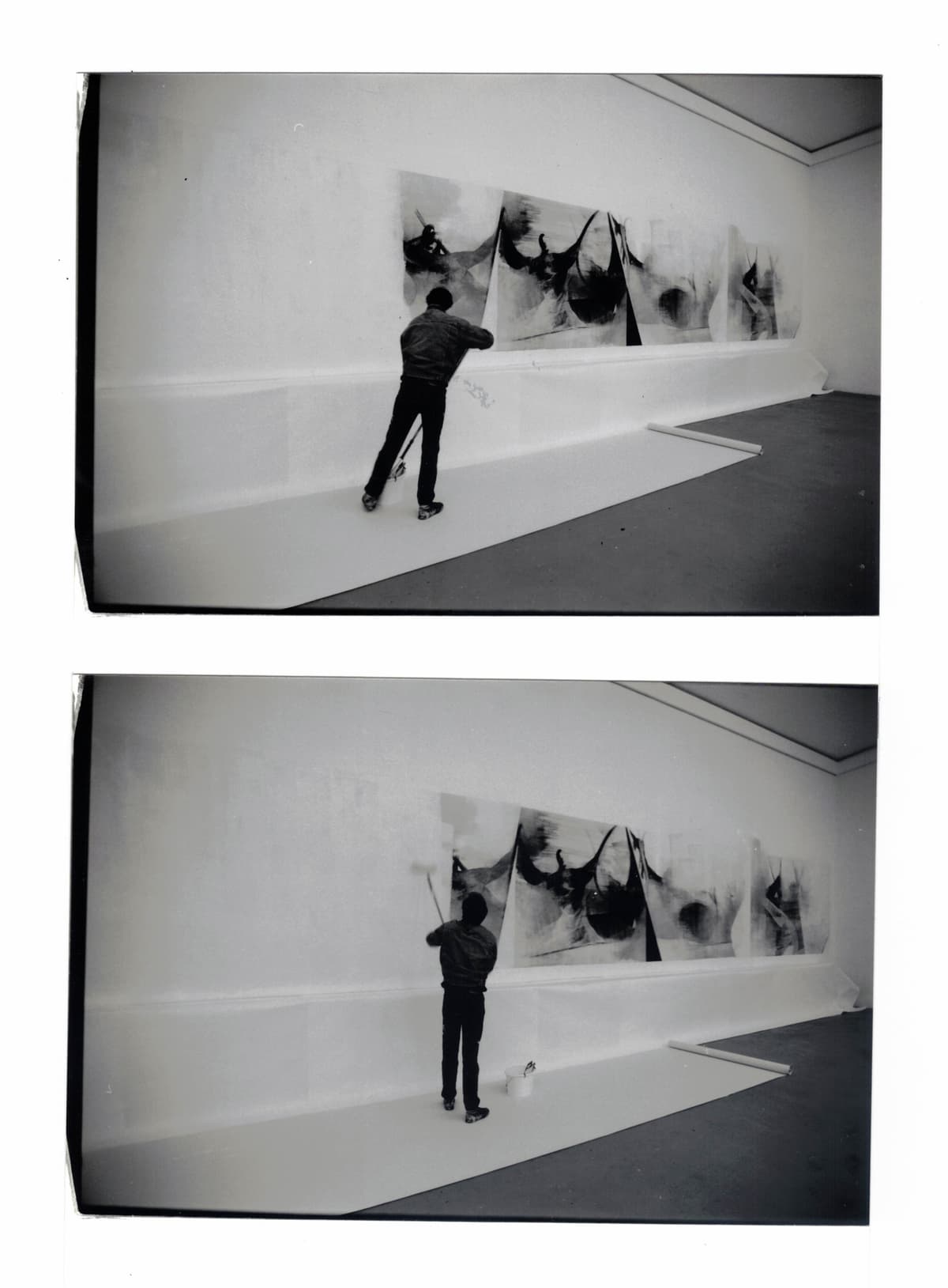 Übermalung des Wandbilds, Phase 6