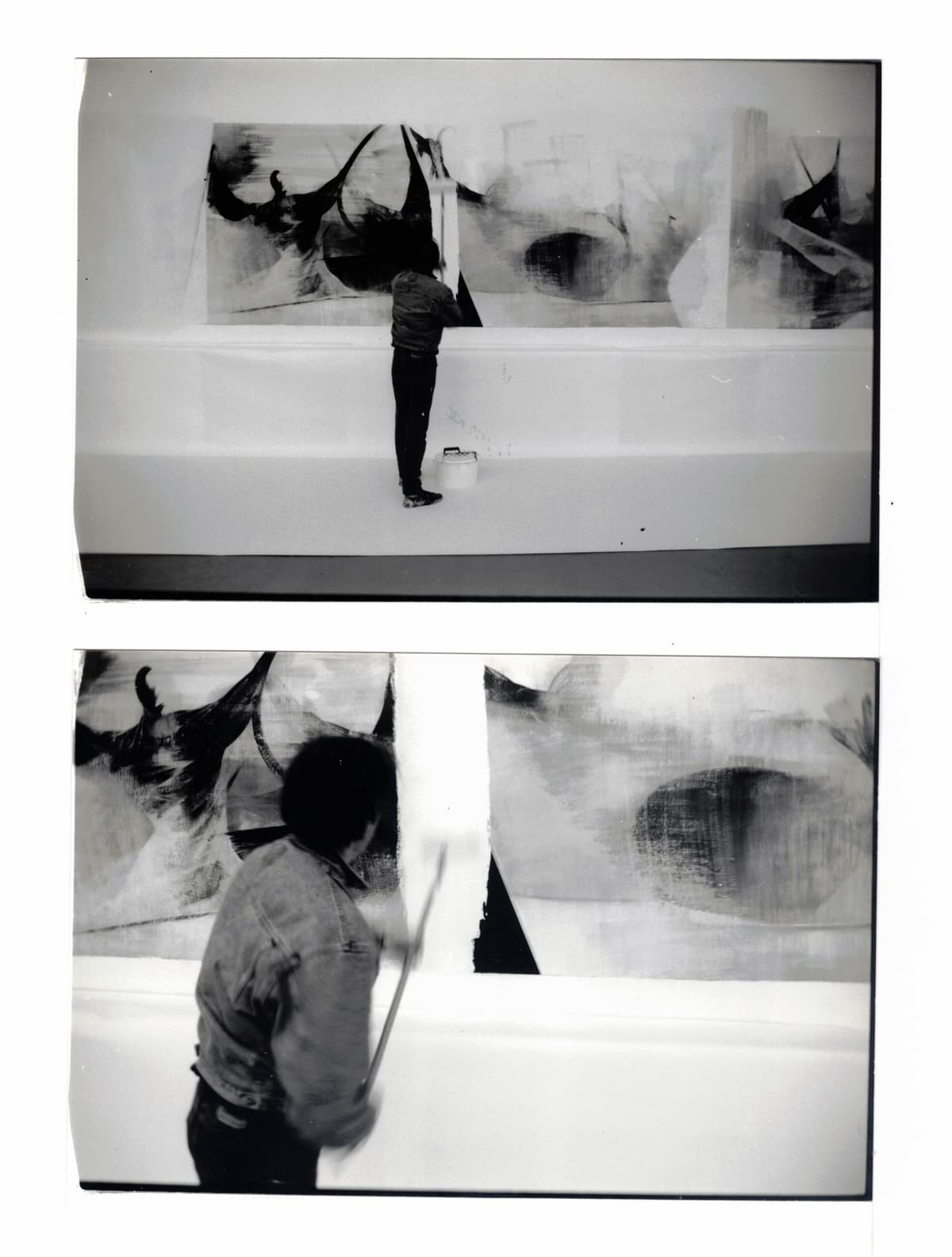 Übermalung des Wandbilds, Phase 8