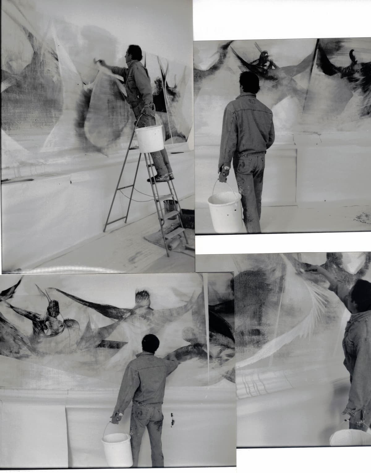 Entstehung des Wandbilds in der Orangerie