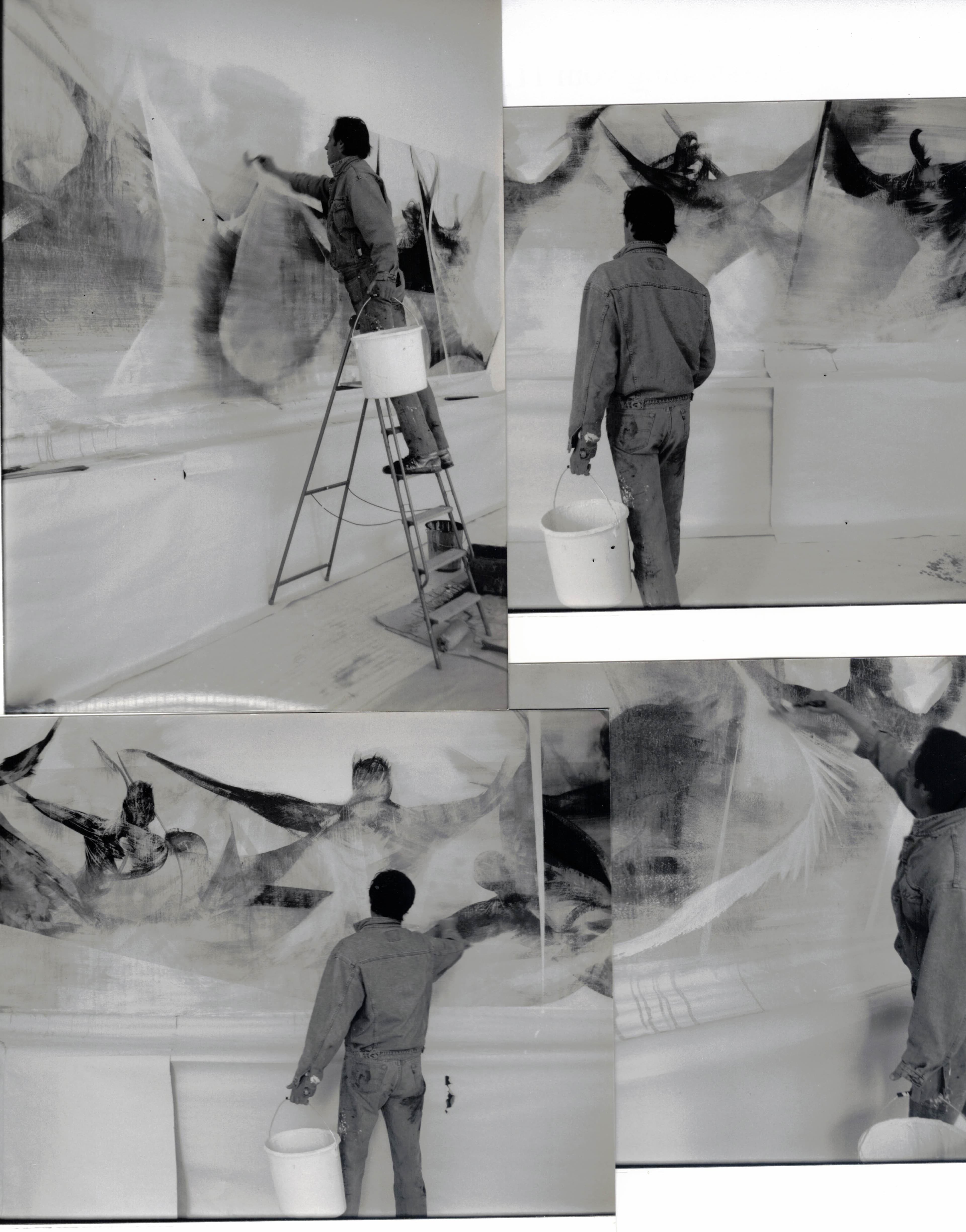 Entstehung des Wandbilds in der Orangerie