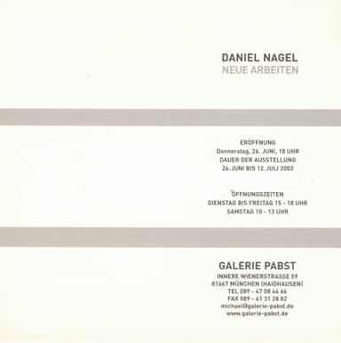 Einladung zur Ausstellung (Rückseite)