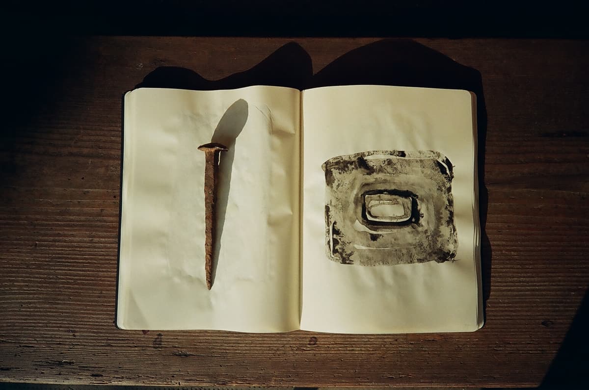 Heft mit Nagel, 2007 - Arbeit 1