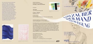 Ausstellungsflyer 'Vom Zauber der Handbewegung', 2022 - Vorderseite
