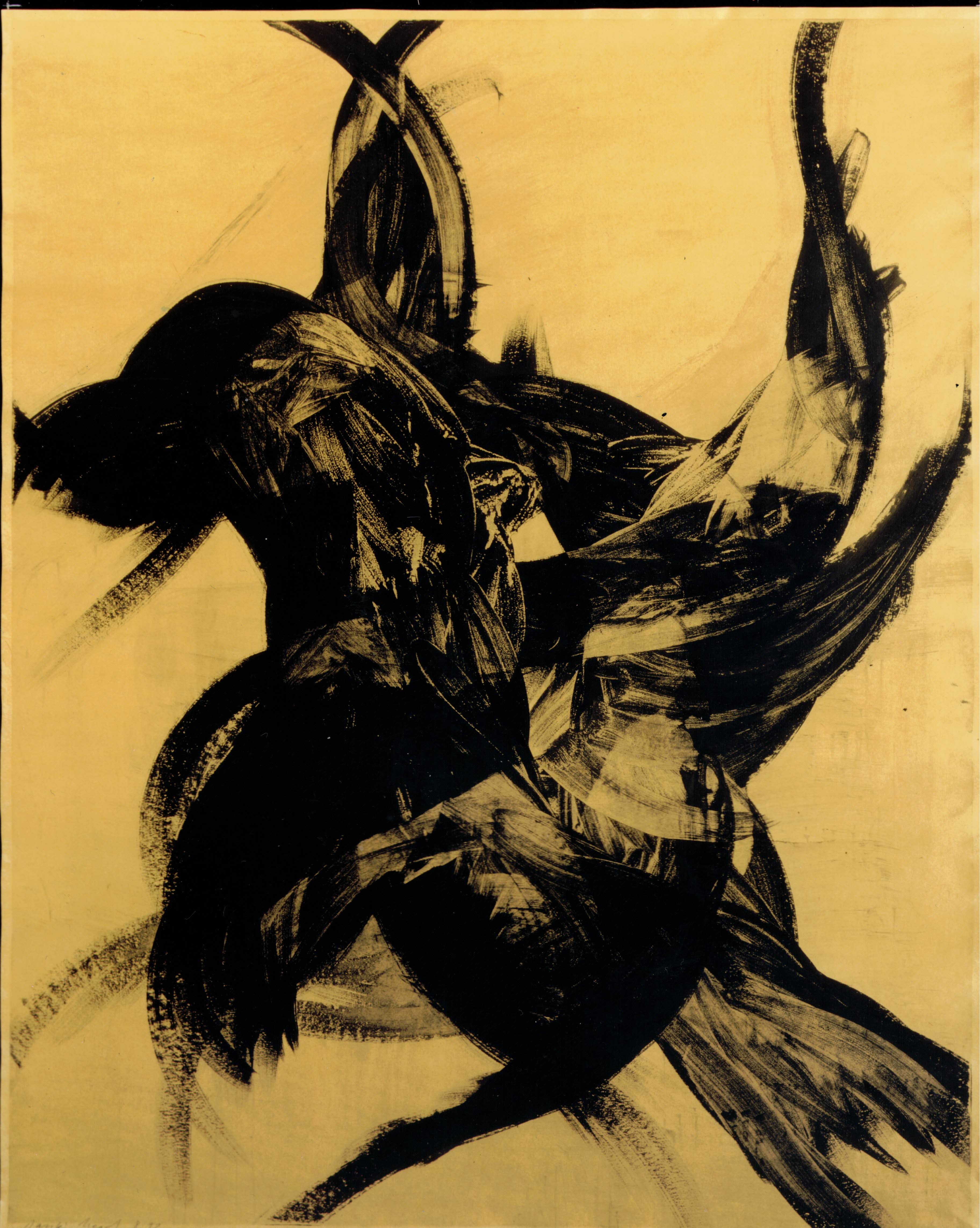 Schwarzes Pigment auf Papier Nr. 2 - Daniel Nagel (1992)