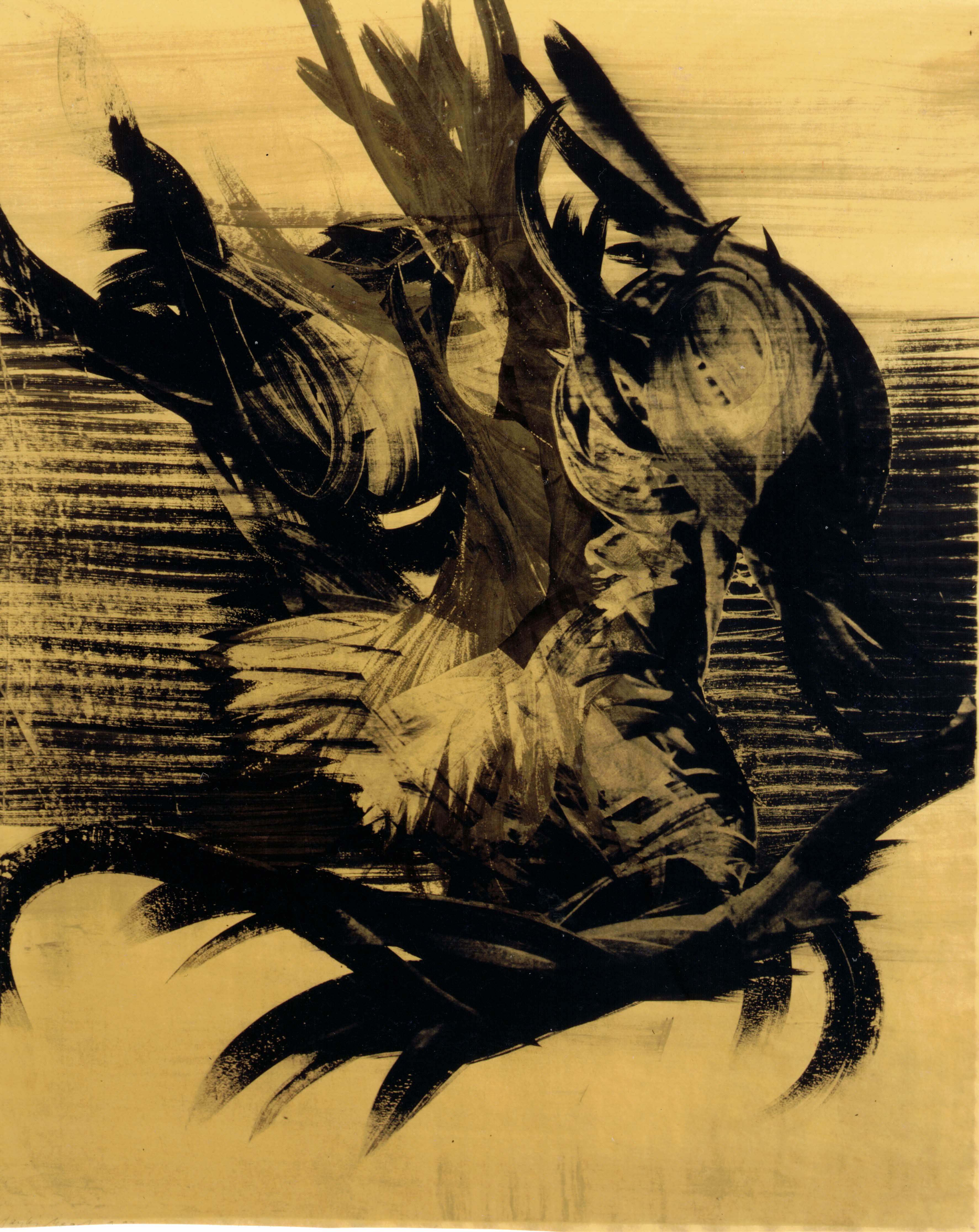 Schwarzes Pigment auf Papier Nr. 3 - Daniel Nagel (1992)