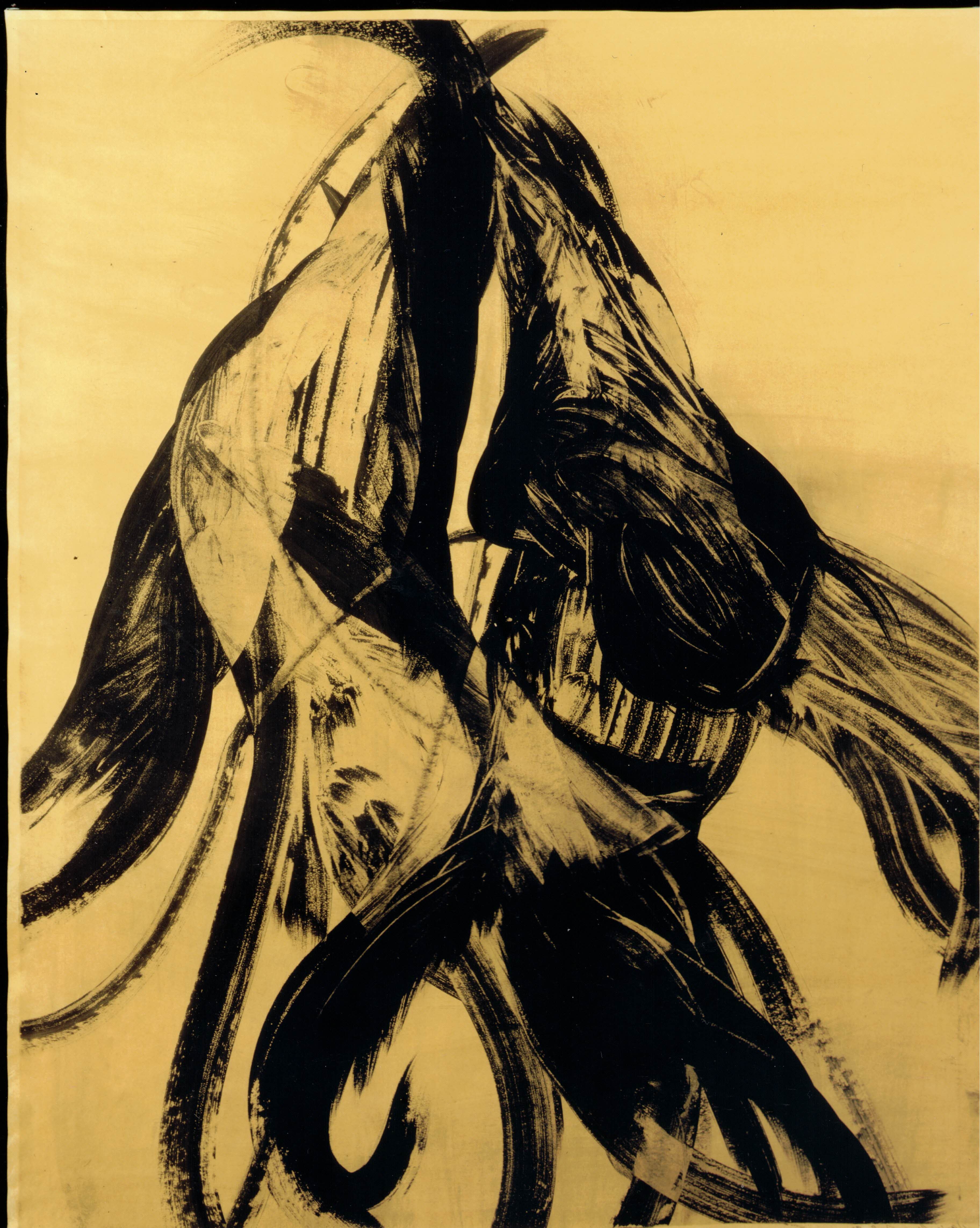 Schwarzes Pigment auf Papier Nr. 4 - Daniel Nagel (1992)