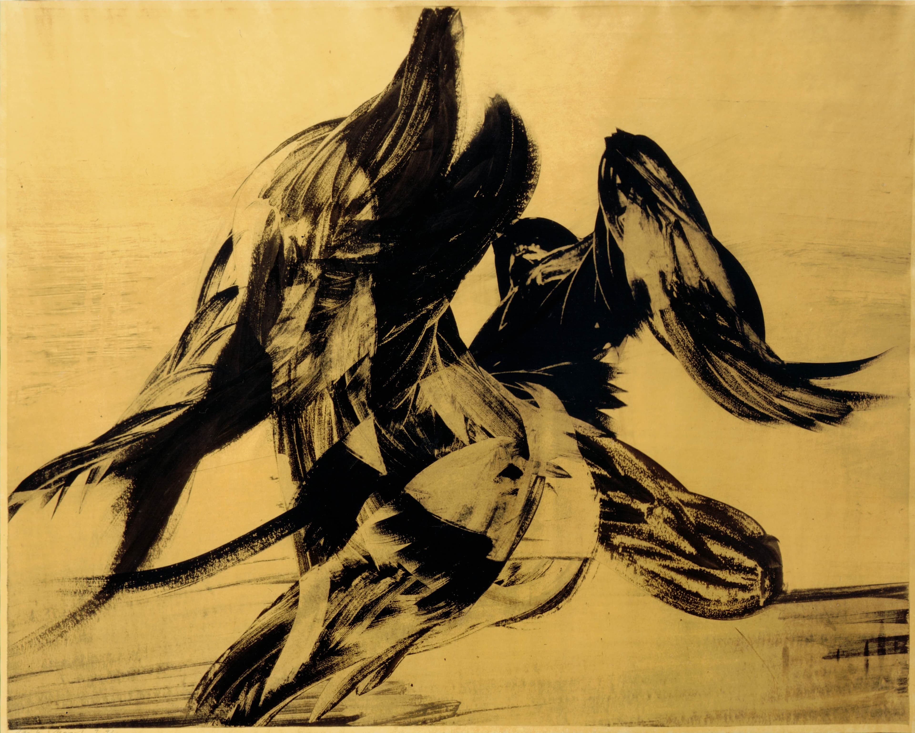 Schwarzes Pigment auf Papier Nr. 7 - Daniel Nagel (1992)