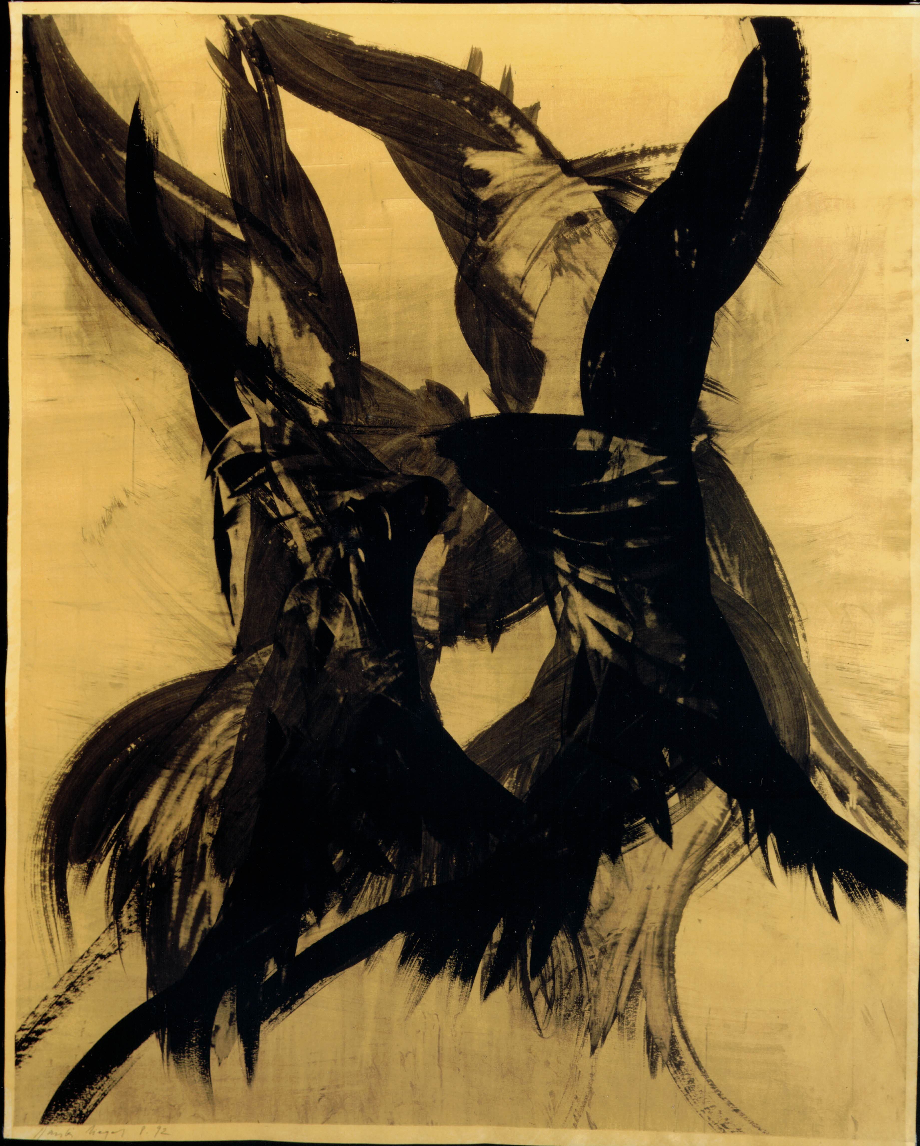 Schwarzes Pigment auf Papier Nr. 8 - Daniel Nagel (1992)