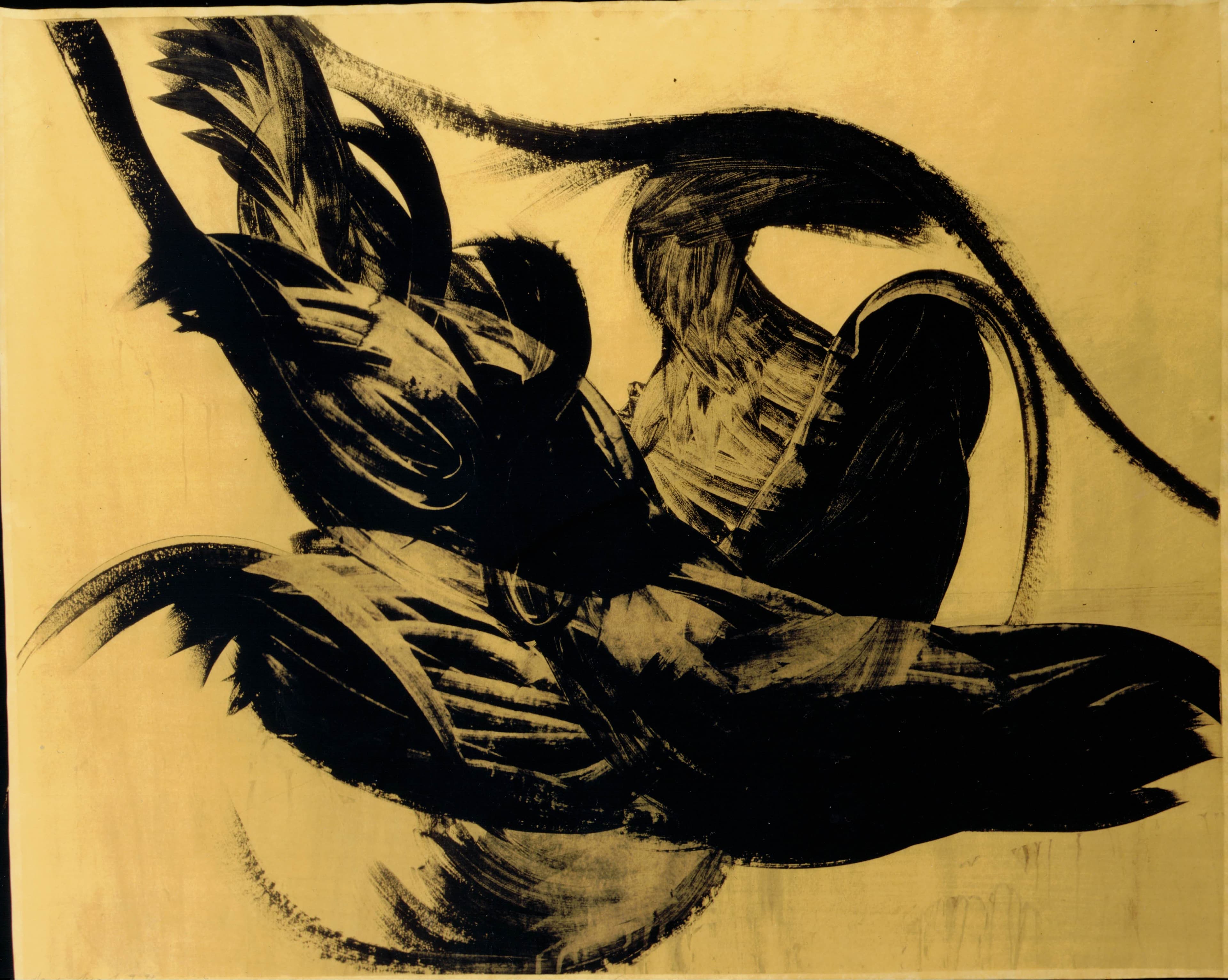 Schwarzes Pigment auf Papier Nr. 9 - Daniel Nagel (1992)
