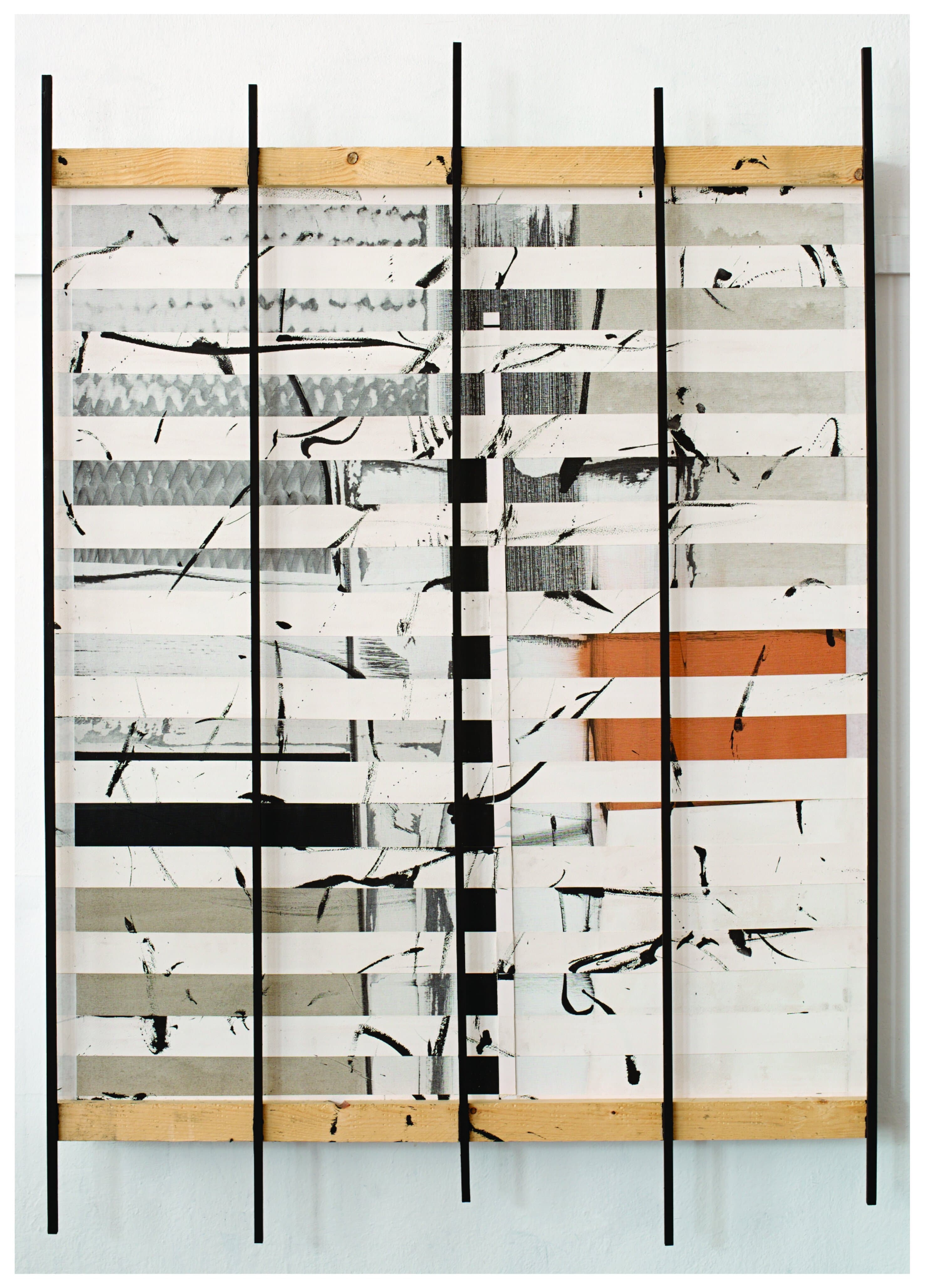 Gitterbild mit schwarzen Stäben