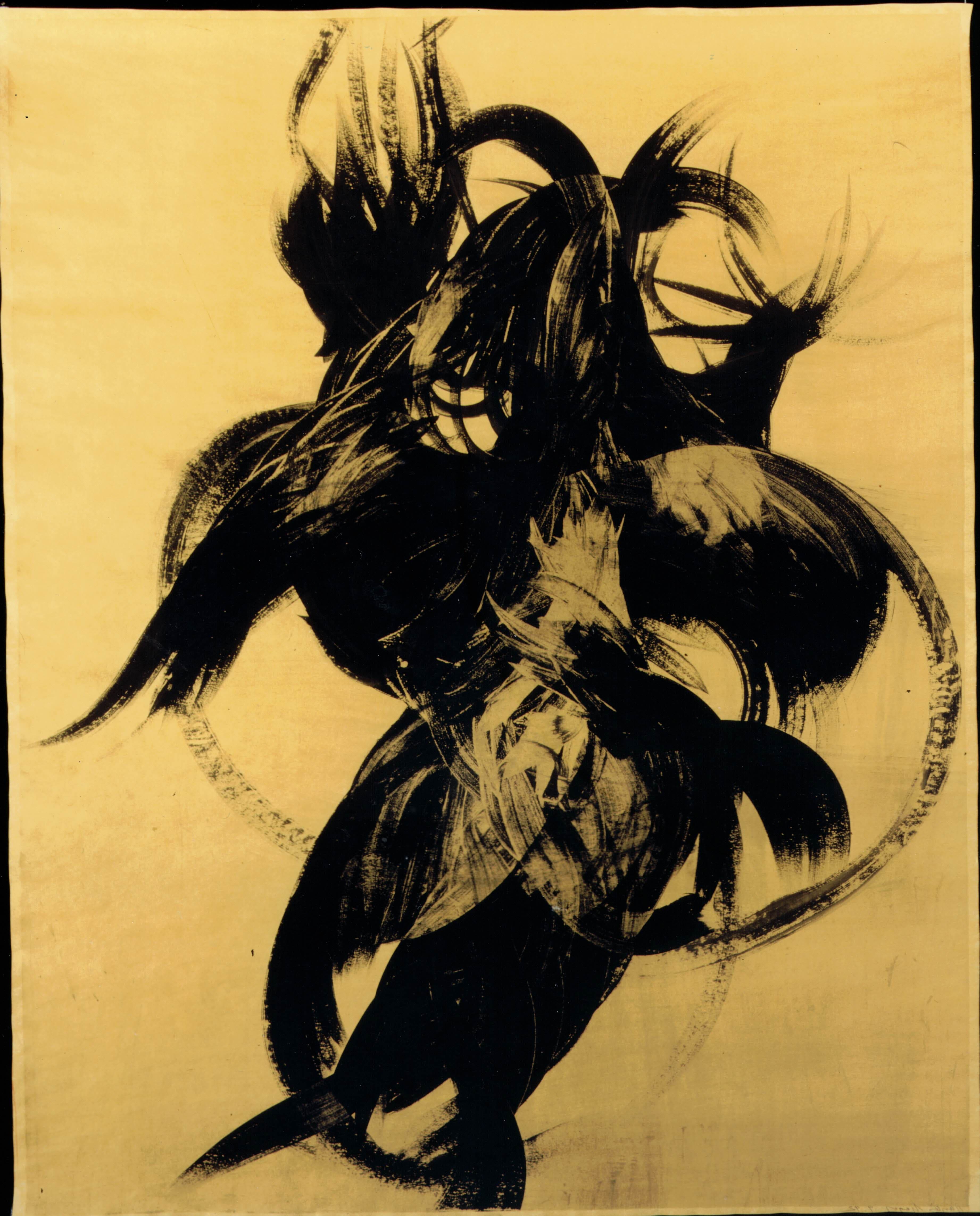 Schwarzes Pigment auf Papier Nr. 10 - Daniel Nagel (1992)