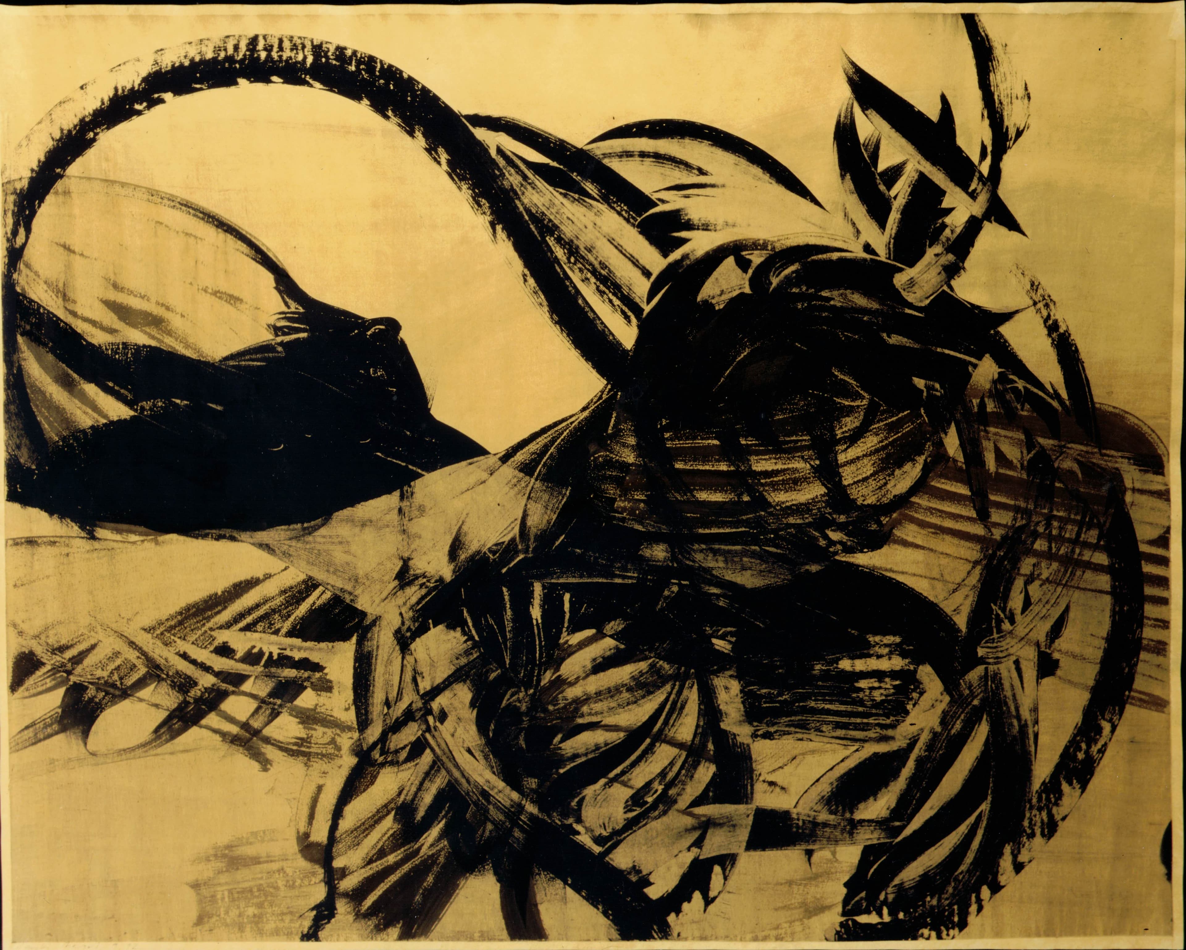 Schwarzes Pigment auf Papier Nr. 11 - Daniel Nagel (1992)