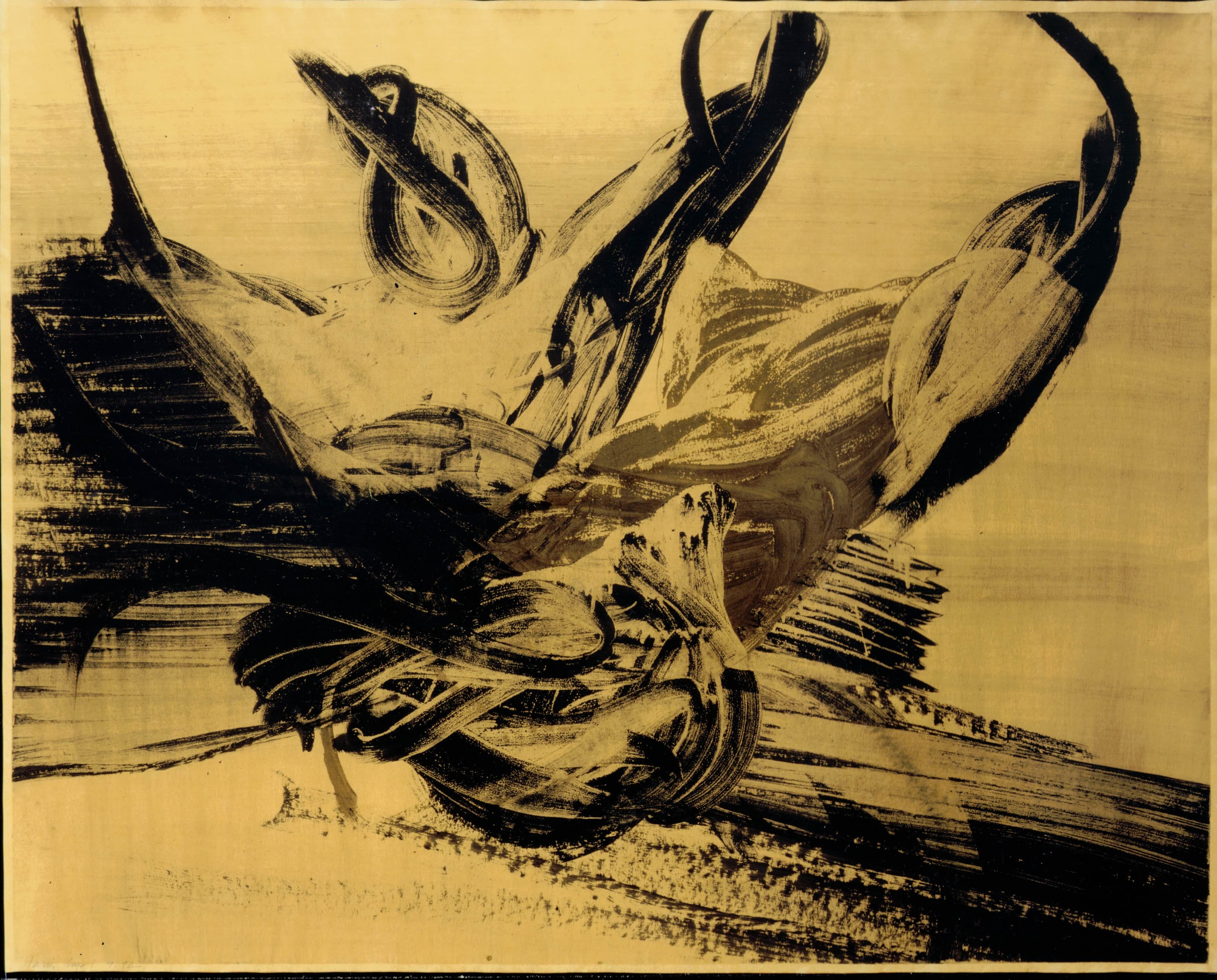 Schwarzes Pigment auf Papier Nr. 12 - Daniel Nagel (1992)