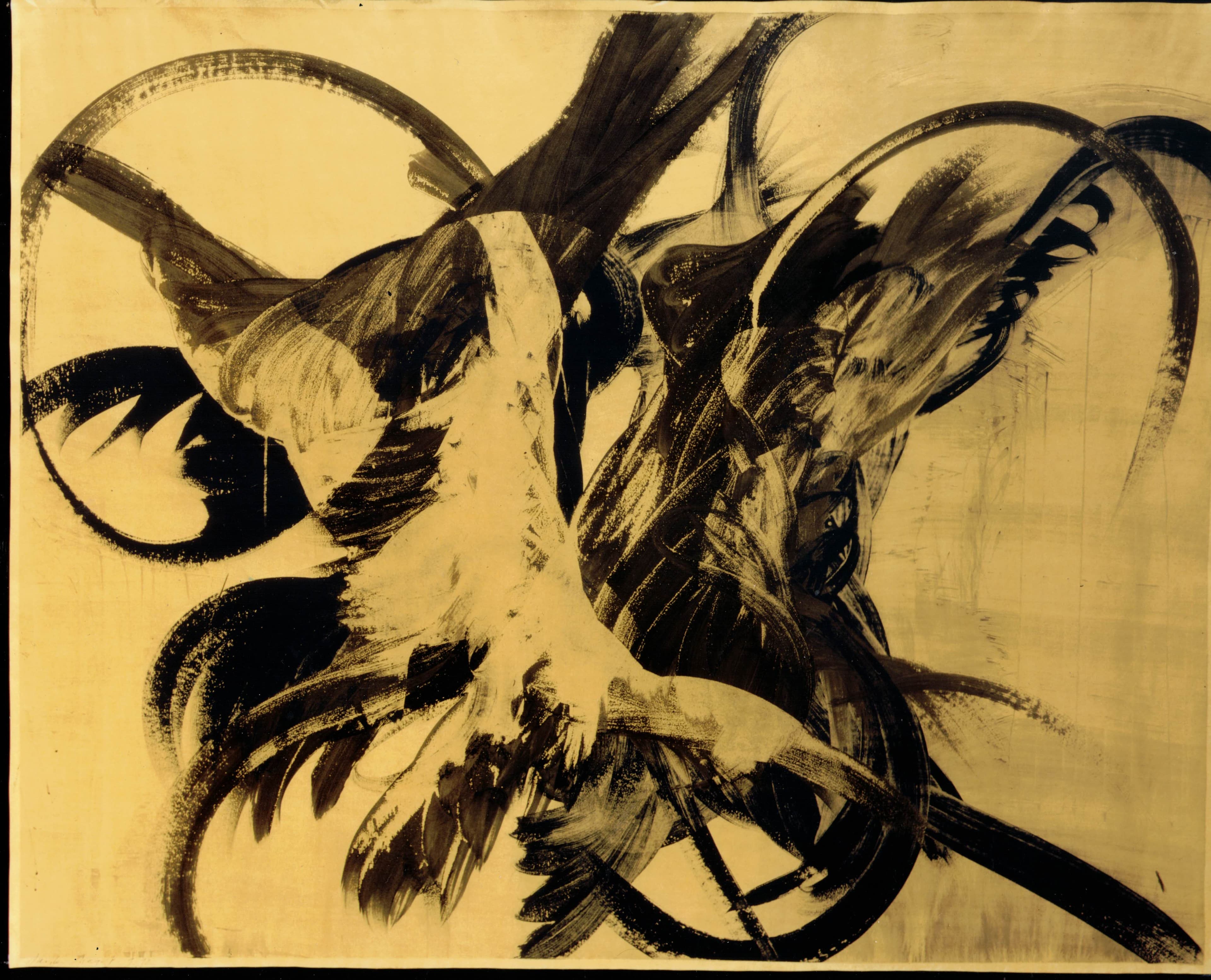 Schwarzes Pigment auf Papier Nr. 13 - Daniel Nagel (1992)