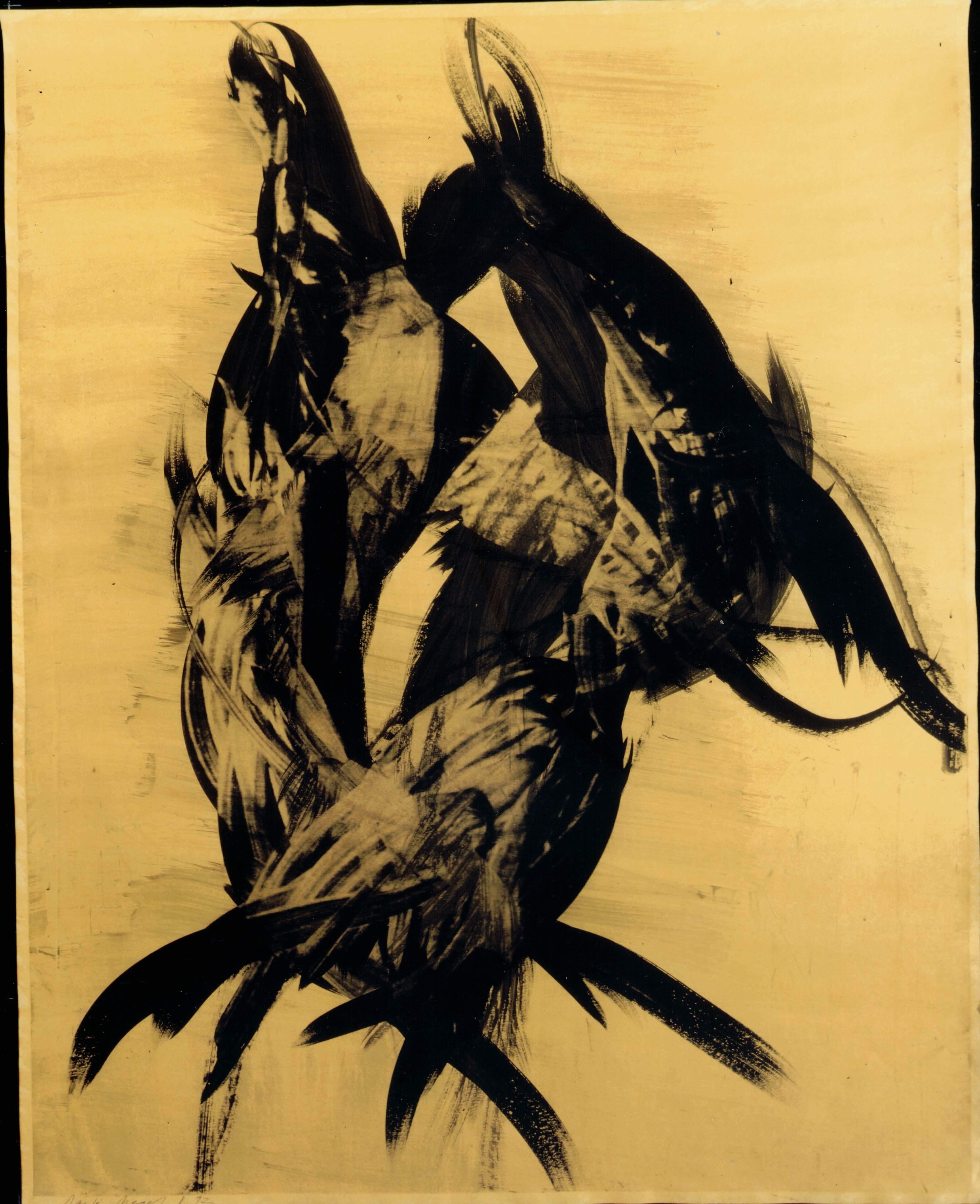 Schwarzes Pigment auf Papier Nr. 15 - Daniel Nagel (1992)