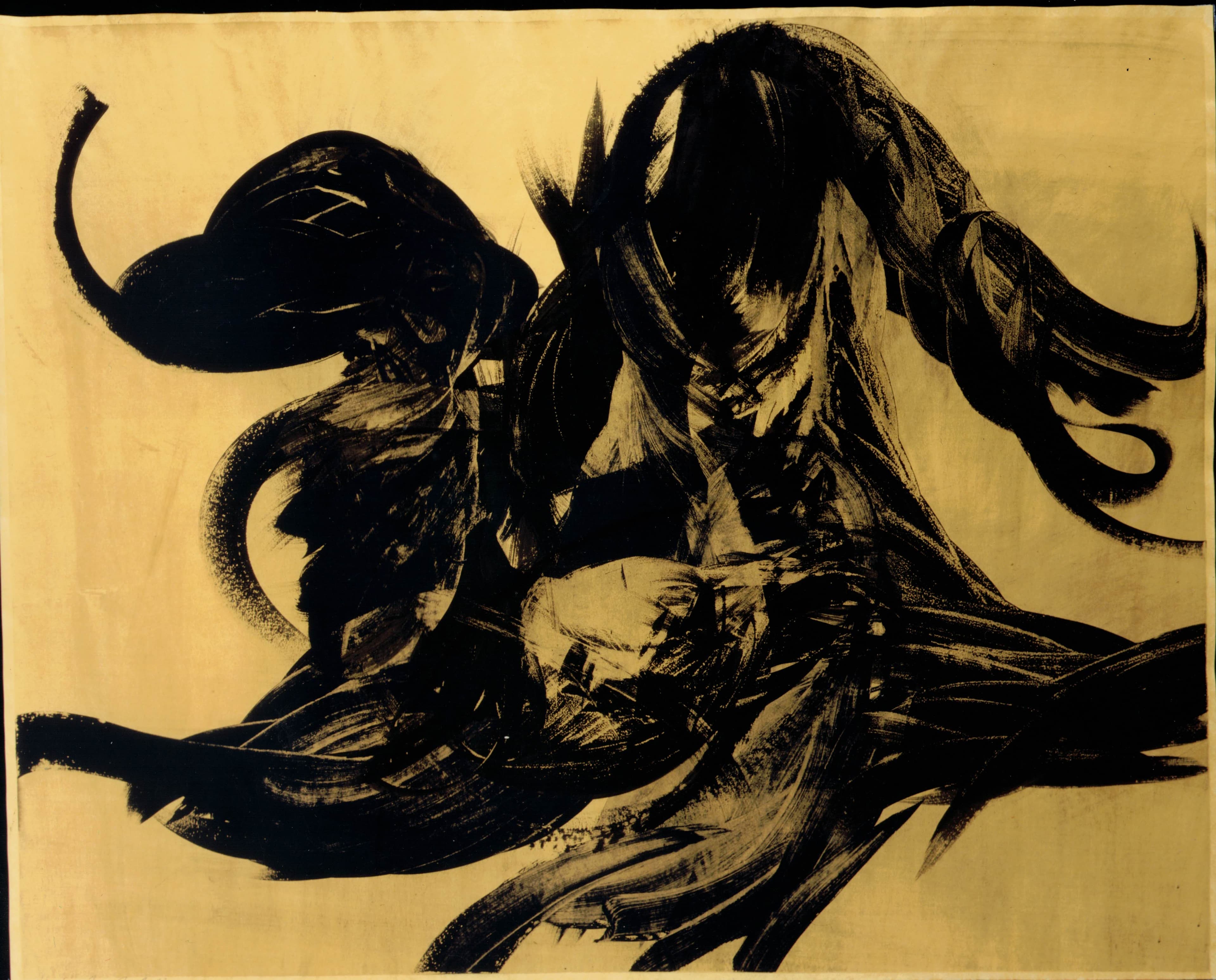 Schwarzes Pigment auf Papier Nr. 17 - Daniel Nagel (1992)