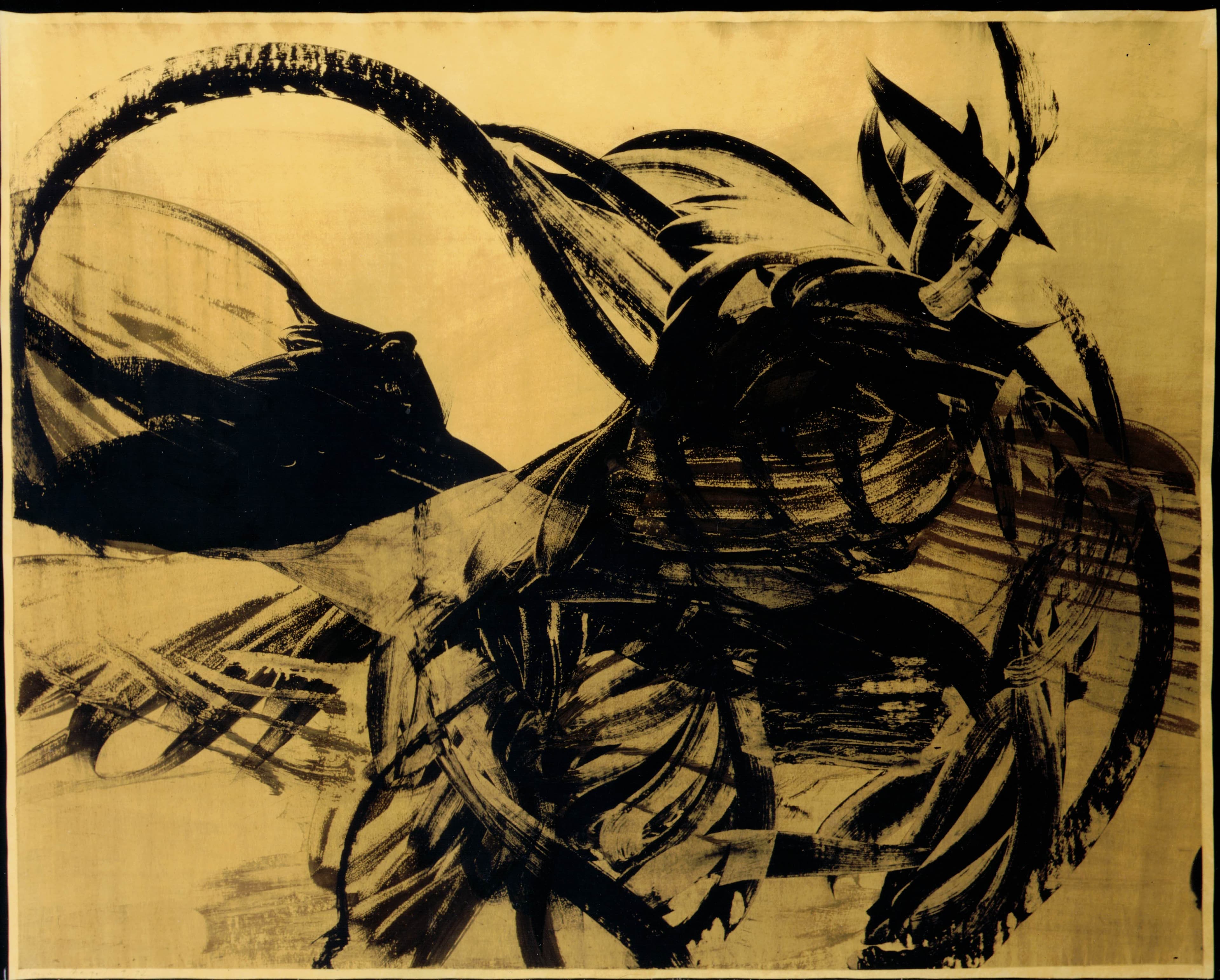 Schwarzes Pigment auf Papier Nr. 18 - Daniel Nagel (1992)